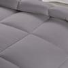 All Star Linen Light Grey Box Stitched Down Alternative Blanket Eastern King 116'' x 108'' view 3