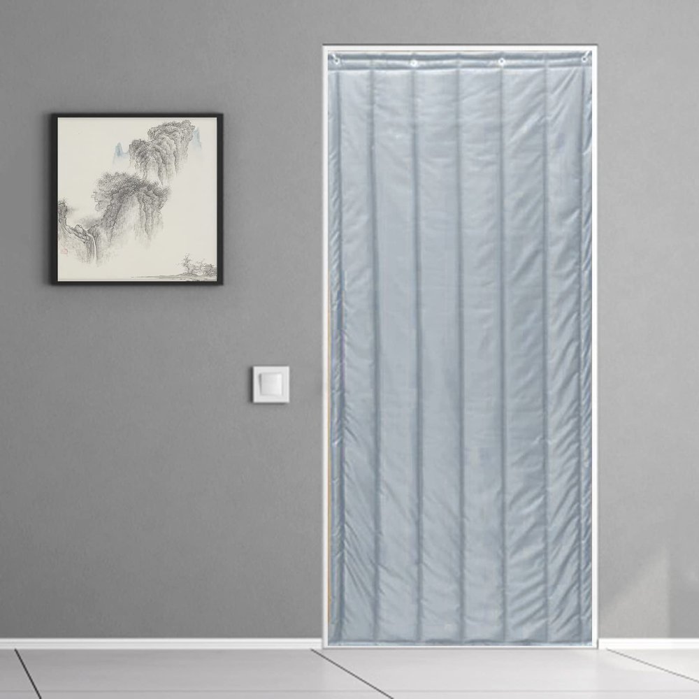 HORV Thermal Insulated Doorway Curtain Soundproof Blanket Garage Curtains Noise Cancelling Privacy Protection Windproof for Bedroom Kitchen Basement Glass Door (Size : W85cm*H220cm/33.5 * 86.5in)