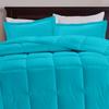 Turquoise Blue Box Stitched Down Alternative Blanket Cal-King (110'' x 98'') 600 GSM 800 Thread Count Premium All-Season Cotton 5PC view 1