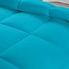 Turquoise Blue Box Stitched Down Alternative Blanket Cal-King (110'' x 98'') 600 GSM 800 Thread Count Premium All-Season Cotton 5PC view 3