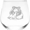 C M Shetland Sheepdog Themed Dog Stemless Wine Glass - Sheltie Gift for Women and Men 17 oz. view 1