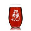 C M Shetland Sheepdog Themed Dog Stemless Wine Glass - Sheltie Gift for Women and Men 17 oz. view 4