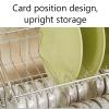 Dish Drying Rack 304 Stainless Steel 2-Tier Dish Rack Dish Drainer for Kitchen Counter Cabinet (Color : Silver, Size : 41.3 * 28.7 * 35cm) view 4