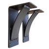 Rustic Red Door Co. Heavy Duty Fireplace Steel Mantel Brackets - Countertop Support Bracket - Hand Welded - Rustic Farmhouse Decor (6"x10"x4", Natural Steel) (Pack of 2) view 1