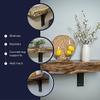 Rustic Red Door Co. Heavy Duty Fireplace Steel Mantel Brackets - Countertop Support - Hand Welded Bracket (Pack of 2) (5"x8"x2.5", Natural Steel) view 4