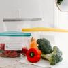 Full Circle Ziptuck Reusable Produce Bags - Set of 3 BPA-Free Food Storage Bags Includes Fruit Bag, Stalks Bag and Large Veggie Bag - Leakproof Ziplock Seal Food Saver Bags view 2