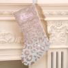 Modern Faux Rose Gold Leopard Customized Name Christmas Stocking for Xmas Tree Fireplace Hanging and Party Decor 17.52 x 7.87 Inch view 1
