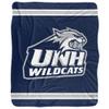University of New Hampshire Blanket, 50"x60" Primary Logo Stripes Silky Touch Sherpa Back Super Soft Throw Blanket view 2