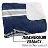 University of New Hampshire Blanket, 50"x60" Primary Logo Stripes Silky Touch Sherpa Back Super Soft Throw Blanket view 3