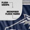 University of New Hampshire Blanket, 50"x60" Primary Logo Stripes Silky Touch Sherpa Back Super Soft Throw Blanket view 4
