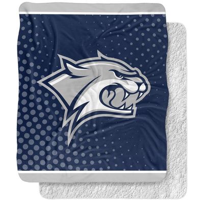 University of New Hampshire Blanket, 50"x60" Logo Dots Silky Touch Sherpa Back Super Soft Throw Blanket