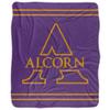 Alcorn State University Blanket, 50"x60" Primary Logo Stripes Silky Touch Sherpa Back Super Soft Throw Blanket view 2