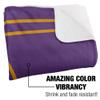 Alcorn State University Blanket, 50"x60" Primary Logo Stripes Silky Touch Sherpa Back Super Soft Throw Blanket view 3