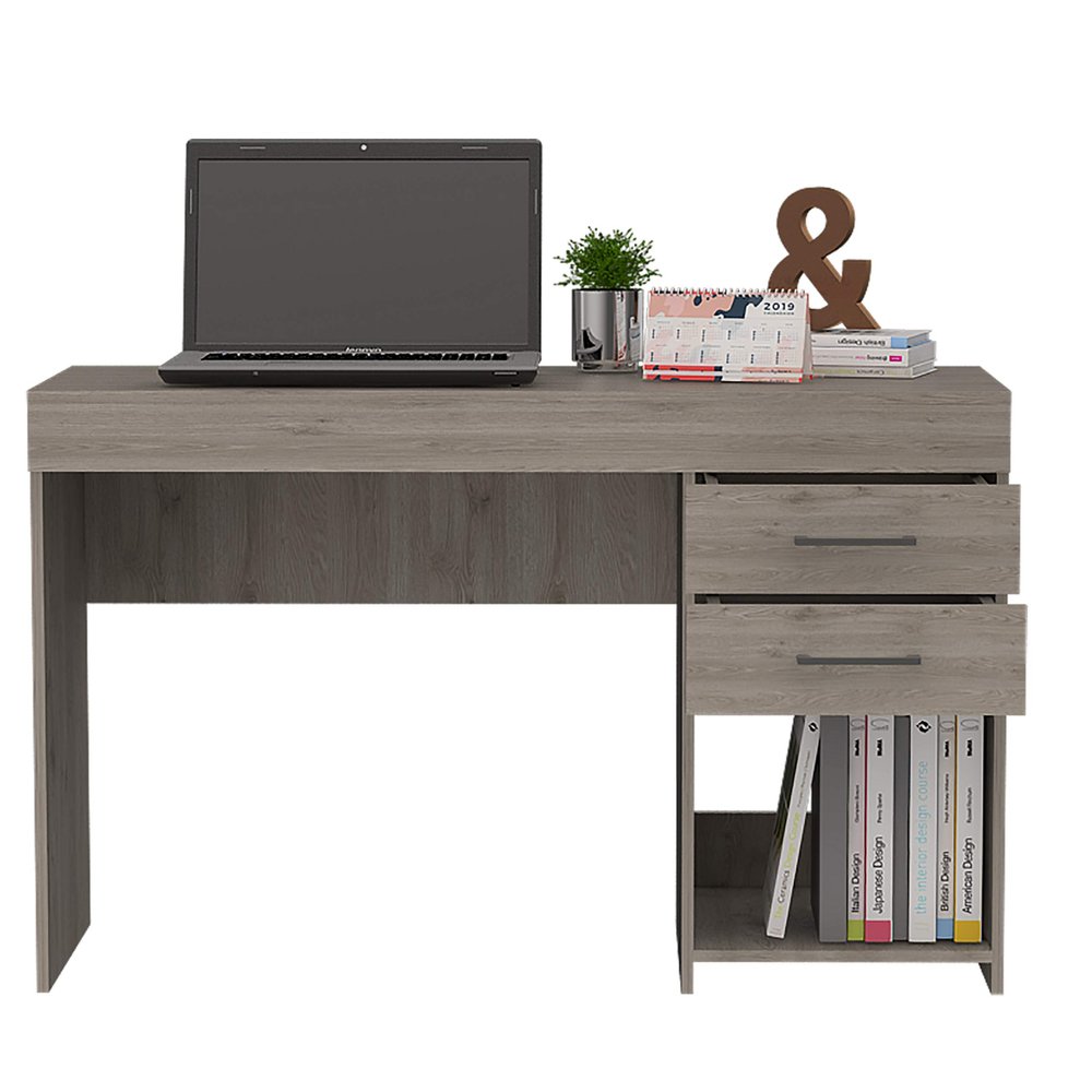 Austin Writing Computer Desk, Two Drawers, One Cabinet