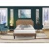 East West Furniture Granbury 2 Pieces Wooden Queen Bedroom Set in Brown/Mahogany view 2