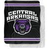 University of Central Arkansas Blanket, 50"x60" Primary Logo Stripes Silky Touch Sherpa Back Super Soft Throw Blanket view 1