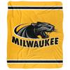 University of Wisconsin Milwaukee Blanket, 50"x60" Primary Logo Stripes Silky Touch Sherpa Back Super Soft Throw Blanket view 2