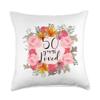 50 Years Loved Happy 50th Birthday Fabulous Women For Her Throw Pillow view 1