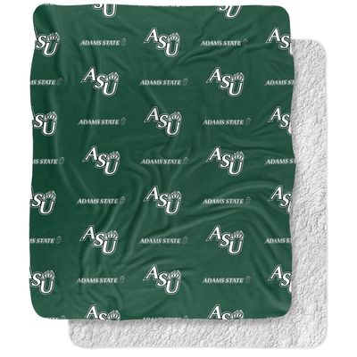 Adams State University Blanket, 50"x60" Logo Pattern Silky Touch Sherpa Back Super Soft Throw Blanket