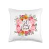 50 Years Loved Happy 50th Birthday Fabulous Women For Her Throw Pillow view 1