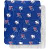 Louisiana Tech University Blanket, 50"x60" Logo Pattern Silky Touch Sherpa Back Super Soft Throw Blanket view 1