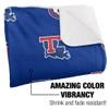 Louisiana Tech University Blanket, 50"x60" Logo Pattern Silky Touch Sherpa Back Super Soft Throw Blanket view 3