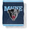 University of Maine Blanket, 50"x60" Logo Dots Silky Touch Sherpa Back Super Soft Throw Blanket view 1