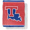 Louisiana Tech University Blanket, 50"x60" Logo Dots Silky Touch Sherpa Back Super Soft Throw Blanket view 1