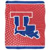 Louisiana Tech University Blanket, 50"x60" Logo Dots Silky Touch Sherpa Back Super Soft Throw Blanket view 2