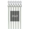 IF&D Fabrics and Drapes - 72 Inch - 6 Pack - White Fiberglass Drapery Curtain Pull Wands with Plastic Adapter - Style#10052 view 1