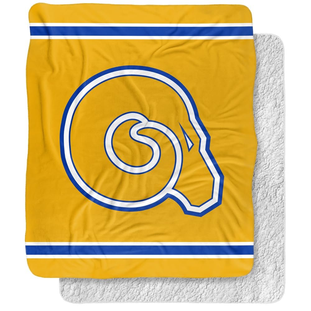 Albany State University Blanket, 50"x60" Primary Logo Stripes Silky Touch Sherpa Back Super Soft Throw Blanket