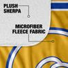Albany State University Blanket, 50"x60" Primary Logo Stripes Silky Touch Sherpa Back Super Soft Throw Blanket view 4