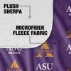 Alcorn State University Blanket, 50"x60" Logo Pattern Silky Touch Sherpa Back Super Soft Throw Blanket view 4