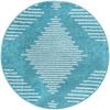 Rugs.com - Kai Rug 3 Ft Round Turquoise Easy-Clean Rug Coastal Style for Entryways, Bedrooms, and Small Spaces view 2