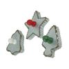 Zeckos Set of 3 Oversized Galvanized Zinc Finish Holiday Christmas Cookie Cutter Wall Hooks - Perfect for Adding a Festive and Unique Touch to Your Kitchen Space view 2