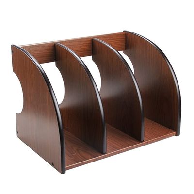 HBNNBV BookEnds Walnut Wood Desktop OrganizerFile HolderTabletop Storage CabinetStationery HolderBookends Shelves, BookendOrganizer Shelves Bookends of Bookshelves