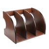 HBNNBV BookEnds Walnut Wood Desktop OrganizerFile HolderTabletop Storage CabinetStationery HolderBookends Shelves, BookendOrganizer Shelves Bookends of Bookshelves view 1