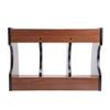 HBNNBV BookEnds Walnut Wood Desktop OrganizerFile HolderTabletop Storage CabinetStationery HolderBookends Shelves, BookendOrganizer Shelves Bookends of Bookshelves view 3