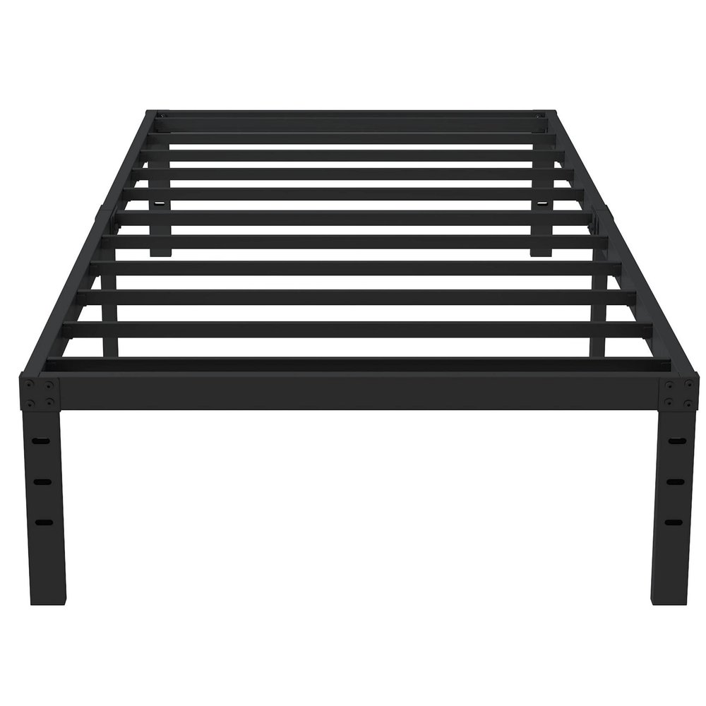 Upcanso 16 Inch Twin XL Bed Frames, Metal Platform Twin XL Bed Frame with Storage, 2,500 lbs Heavy Duty Steel Slats Support, Easy Assembly Mattress Foundation, Black