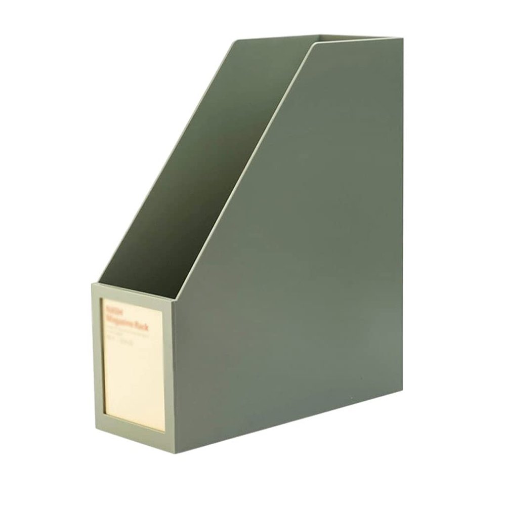 BookEnds Magazine File Holders, Sturdy Cardboard Magazine Holder, Magazine Storage Boxes, Magazine Organizer, Use as Book Bins, Shelf Organizer Bookends of Bookshelves (Color : Green)