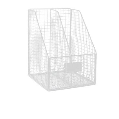 XXSW Magazine & File Holder,Office Desk Open Design,Premium Metal Structure,Newspaper Storage Bin,Workspace Organization Accessory,Black (Color : White, Size : Large)