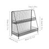 LCJQ Home Bookshelf File Holder Home Office Desk Organizer, Storage Shelves Chicken Wire Mail Organizer and Magazine Holder, Metal,2-Shelf Shelving Units Shelves (Color : White) view 3
