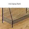 LCJQ Home Bookshelf File Holder Home Office Desk Organizer, Storage Shelves Chicken Wire Mail Organizer and Magazine Holder, Metal,2-Shelf Shelving Units Shelves (Color : White) view 4