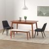 CHITA Mid-Century Modern Dining Chair, Upholstered Fabric Accent Chair, Set of 2,Dark Blue in Fabric view 2