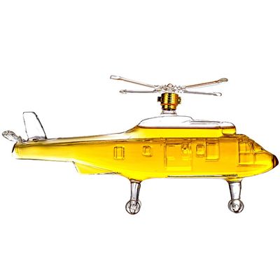 Whiskey Decanter Wine Decanter With Stopper Helicopter Shape Wine Glass, Mens Whisky Decanter, Home Transparent Ornaments, For Bourbon Brandy (Color : Clear, Size : 750ML)