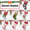 Bllkloruek Set of 6 Personalized Christmas Stockings with Names 7 Patterns Custom Christmas Stockings Bulk for Christams Decor,Holiday,Family view 2