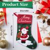 Bllkloruek Set of 6 Personalized Christmas Stockings with Names 7 Patterns Custom Christmas Stockings Bulk for Christams Decor,Holiday,Family view 3