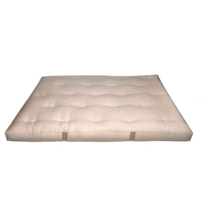 Green Cotton Double 6" Mattress in 100% Cotton Fabric Case