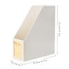 LCJQ Home Bookshelf Magazine File Holders, Sturdy Cardboard Magazine Holder, Magazine Storage Boxes, Magazine Organizer, Use as Book Bins, Shelf Organizer Shelves (Color : White) view 2