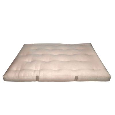 Green Cotton Double 6" Mattress with 2" Foam core in 100% Cotton Fabric Case